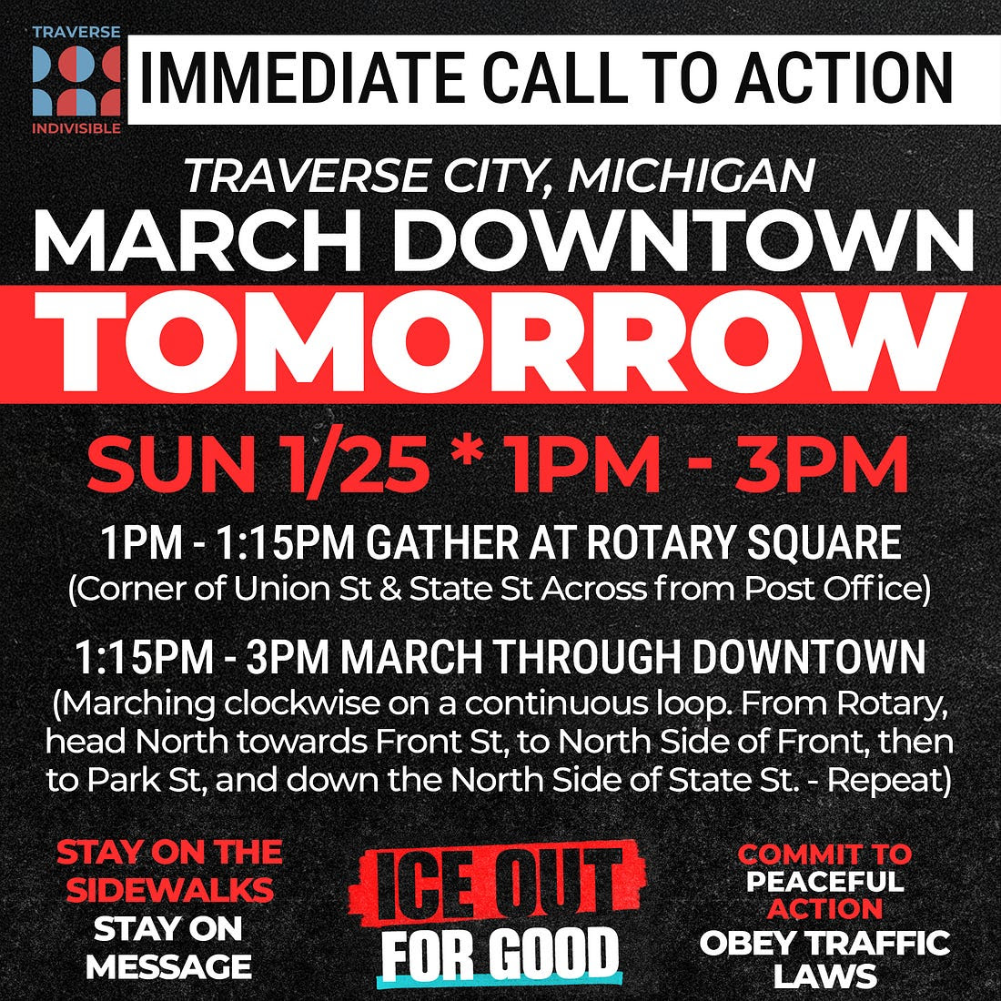 PROTEST: TVC Call for Mass Mobilization: January 25 1:00pm - 3:00pm